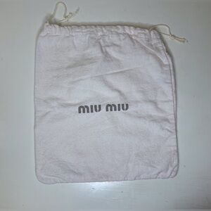Miu Miu Cream Dust Bags 9,5”x 10,5”